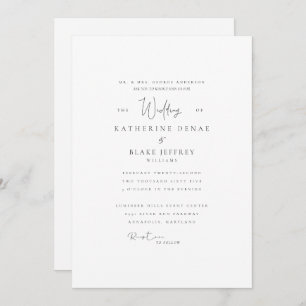 Simply Elegant II Wedding Bride Parents Invitation