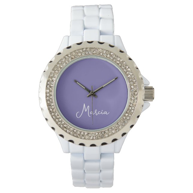 Simply Elegant Lavender Personalized Watch (Front)