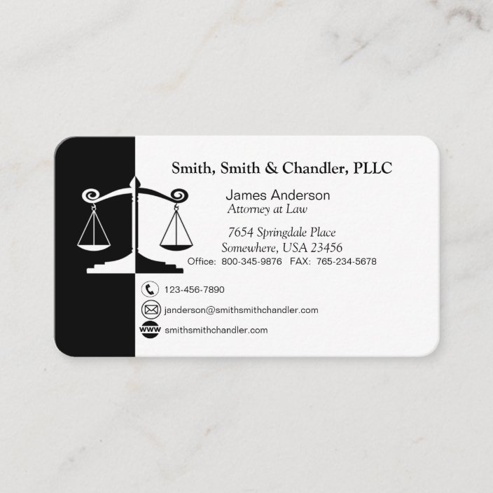 Simply Elegant Law Firm Business Cards