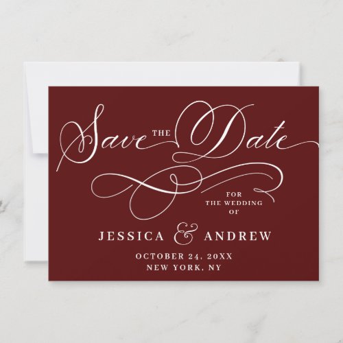 Simply Elegant Lettering Wedding Save the Date