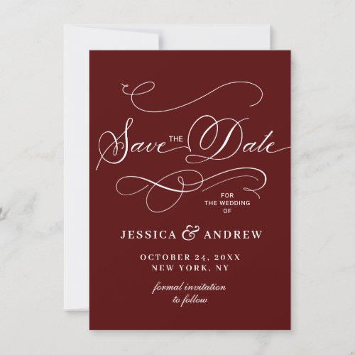 Simply Elegant Lettering Wedding Save the Date