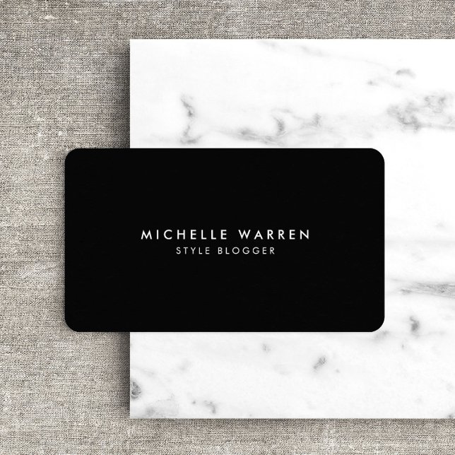 Simply Elegant Minimal Black Business Card (Creator Uploaded)