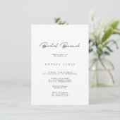 Simply Elegant Minimalist Bridal Brunch Invitation (Standing Front)