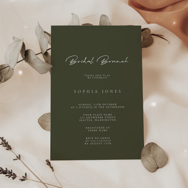 Simply Elegant Minimalist Bridal Brunch Invitation (Creator Uploaded)