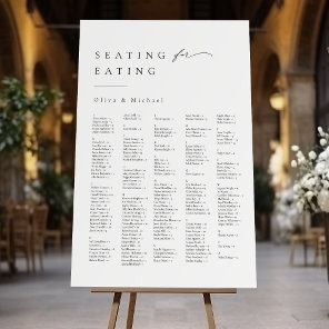 Simply Elegant Modern Alphabetical Seating Chart  Foam Board