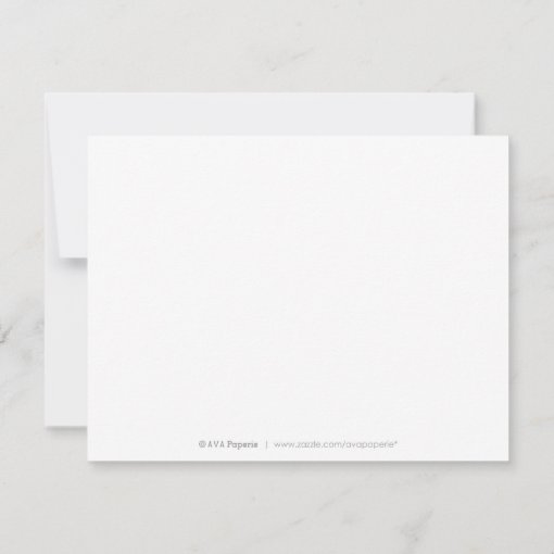 Simply Elegant Modern Personalized Stationery Note Card | Zazzle