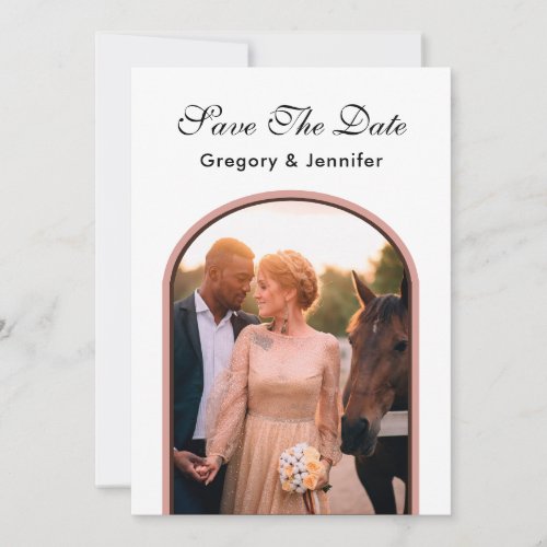 Simply Elegant Modern Wedding Photo  Save The Date