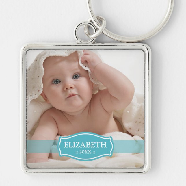 Simply Elegant Mommy's Keychain (aqua) (Front)