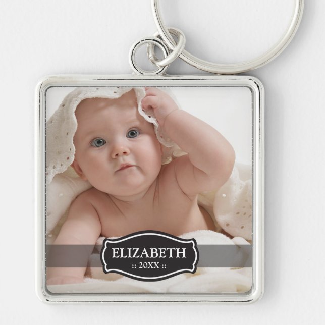 Simply Elegant Mommy's Keychain (black) (Front)