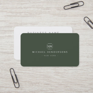 Simply & Elegant Monogram Minimalist Professional  Business Card