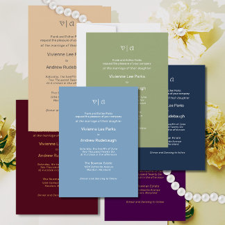 Simply Elegant Nautical Blue Invitation