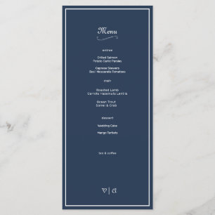 Simply Elegant Nautical Blue  with Border Menu