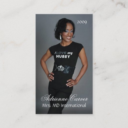 Customizable Simply Elegant Pageant Business Card