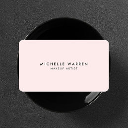Simply Elegant Pink Makeup Artist Business Card