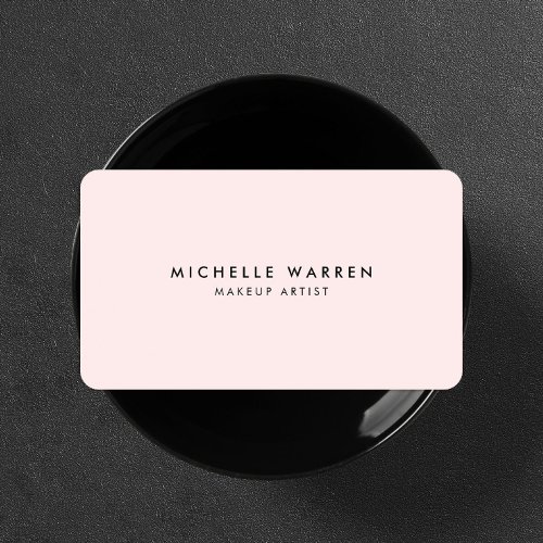 Simply Elegant Pink Makeup Artist Business Card