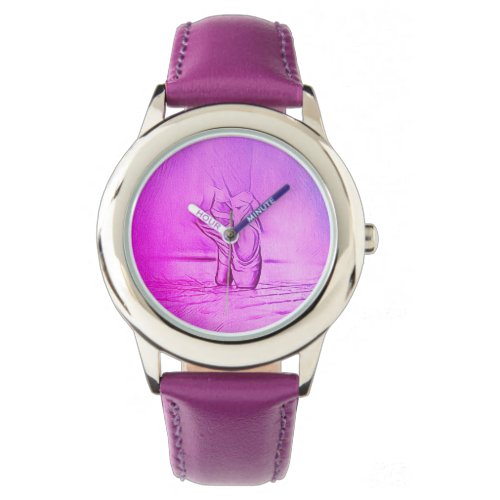 Simply Elegant Purple Ballet Shoes on Pointe Watch