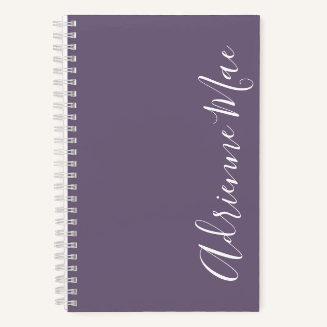 Simply Elegant Purple Grape Personalized Notebook (Front)