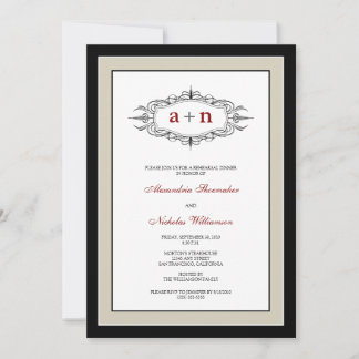 Simply Elegant Rehearsal Dinner Invitation (grey)