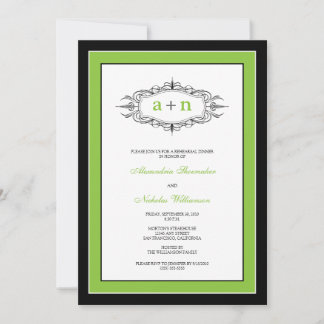 Simply Elegant Rehearsal Dinner Invitation (lime)
