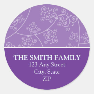 Simply Elegant Return Address Seal Lilac Sticker