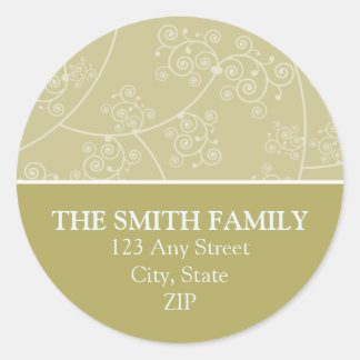 Simply Elegant Return Address Seal Taupe Sticker