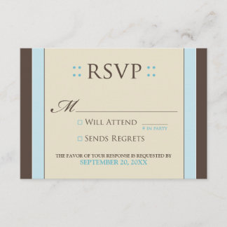 Simply Elegant RSVP Card (baby blue/chocolate)