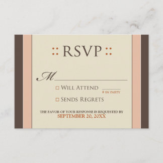 Simply Elegant RSVP Card (baby pink/chocolate)