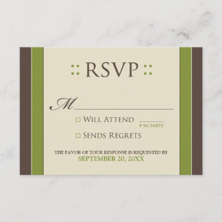 Simply Elegant RSVP Card (olive/chocolate)