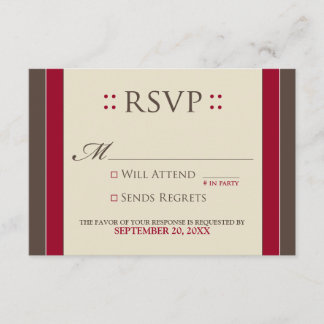 Simply Elegant RSVP Card (red/chocolate)