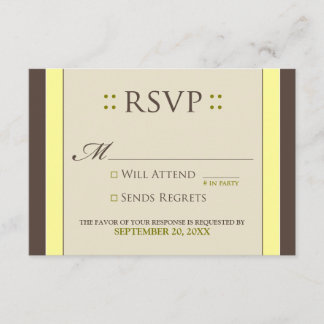 Simply Elegant RSVP Card (yellow/chocolate)
