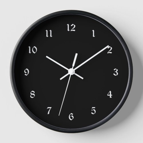 Simply elegant solid black clock