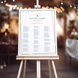 Simply Elegant Star, Bar Mitzvah ABC Seating Foam Board