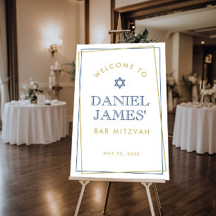 Simply Elegant Star, White XL Bar Mitzvah Welcome Foam Board
