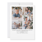 Simply Elegant Stylish 5 PHOTO Christmas Greeting