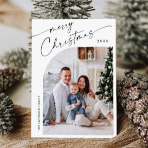 Simply Elegant Stylish PHOTO Christmas Greeting Holiday Card
