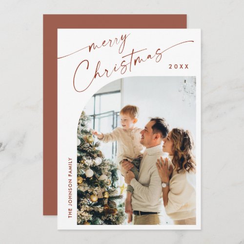 Simply Elegant Stylish PHOTO Christmas Greeting Holiday Card