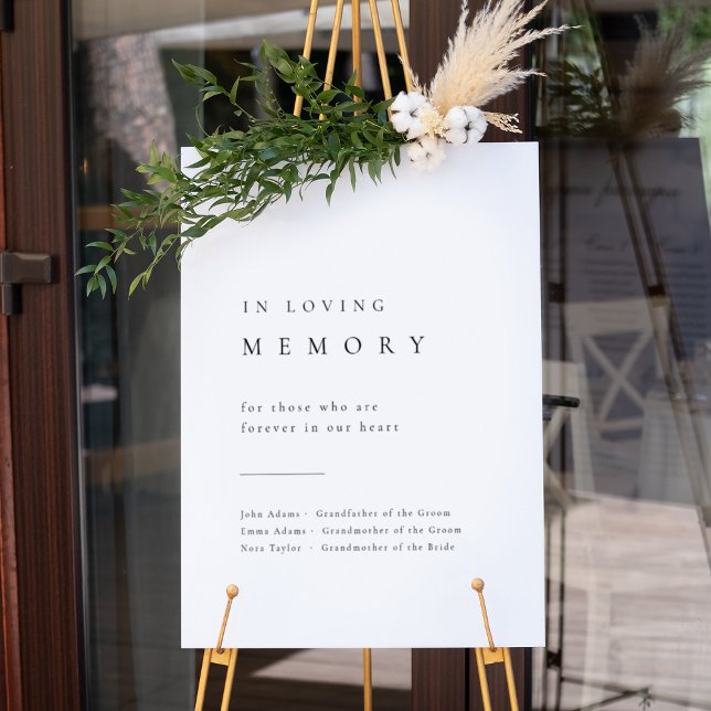 Simply Elegant Typography In Loving Memory Sign (Simply Elegant Typography In Loving Memory Sign)
