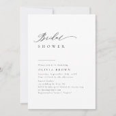 Simply Elegant Typography Modern Bridal Shower Invitation (Front)