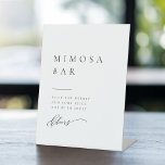Simply Elegant Typography Modern Mimosa Bar Pedestal Sign<br><div class="desc">Elegant black and white minimalist typography design in timeless serif font,  simple and clean. Great Mimosa bar sign for minimalist wedding,  modern wedding and classic wedding. 
See all the matching pieces in collection.</div>