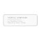 Simply Elegant Typography Modern Return Address La