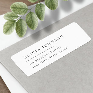 Simply Elegant Typography Modern Return Address La Label