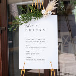 Simply Elegant Typography Modern Wedding bar drink Foam Board<br><div class="desc">Elegant black and white minimalist typography design in timeless serif font,  simple and clean. Great the drink open bar menu for minimalist wedding,  modern wedding and classic wedding. 
See all the matching pieces in collection.</div>