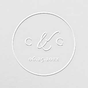 Simply Elegant Typography Modern Wedding Embosser