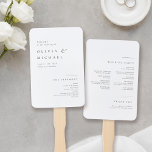 Simply Elegant Typography Modern Wedding Program Hand Fan<br><div class="desc">Elegant black and white minimalist typography design with stylish script and timeless serif font,  simple and clean. Great wedding programs for minimalist wedding,  modern wedding and classic wedding. 
See all the matching pieces in collection.</div>