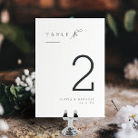 Simply Elegant Typography Modern Wedding Table Number<br><div class="desc">Elegant black and white minimalist typography design with stylish script and timeless serif font,  simple and clean. Great wedding table cards for minimalist wedding,  modern wedding and classic wedding. 
See all the matching pieces in collection.</div>