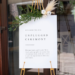 Simply Elegant Typography Unplugged Ceremony sign