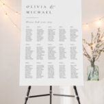 Simply Elegant Typography Wedding Seating Chart Foam Board<br><div class="desc">Elegant black and white minimalist typography design in timeless serif font,  simple and clean. Great wedding seating chart foam board for minimalist wedding,  modern wedding and classic wedding. 
See all the matching pieces in collection</div>