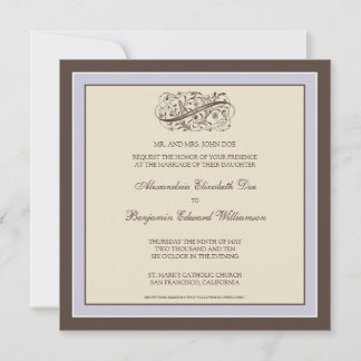 Simply Elegant Wedding Invitation (lilac)