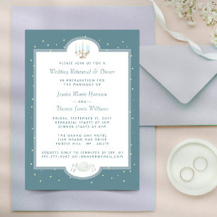Simply Elegant Wedding Rehearsal & Dinner Invites