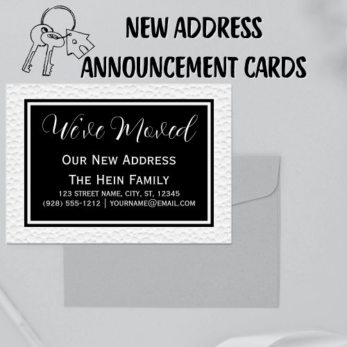 Simply Elegant Weve Moved Change Of Address  Announcement